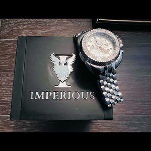 Imperious Gearhead 50mm Swiss Quartz Chronograph Stainless Steel Bracelet Watch